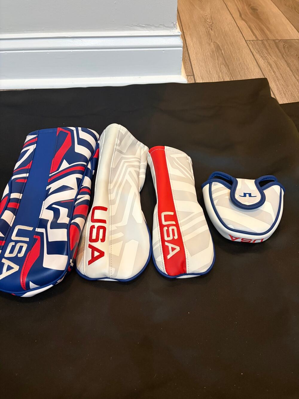 J lindeberg USA Red/white /Blue Presidents Cup 4 Head Covers - Picture 1 of 11